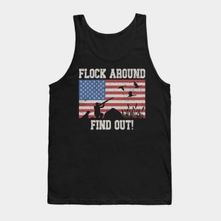 Flock Around Find Out American Flag Tank Top